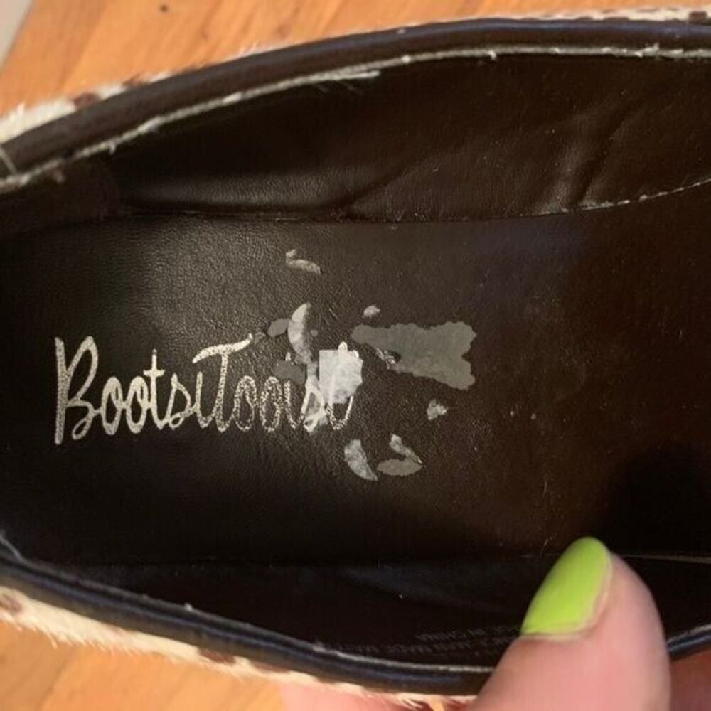 BootsiTootsi Shimmer Leopard Print‎ Smoking Loafer Sz 7 - Picture 9 of 11